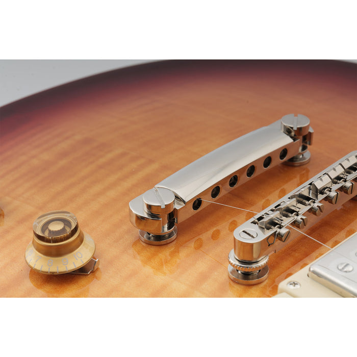 Musiclily Pro 10.5mmピッチ 6弦ストップテールピース Epiphone LP SGエレキギター用 ブラック