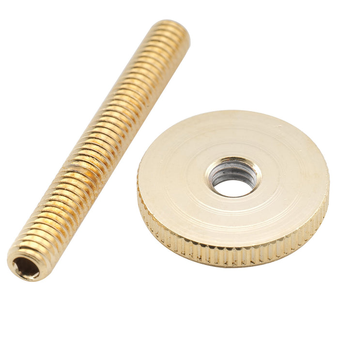 Musiclily Pro ミリ規格 ABR-1 Tune-o-Maticチューンオーマチックブリッジ取り付け用ポストとサムホイールセット Epiphone LPエレキギター用 ブラック(2個セット)