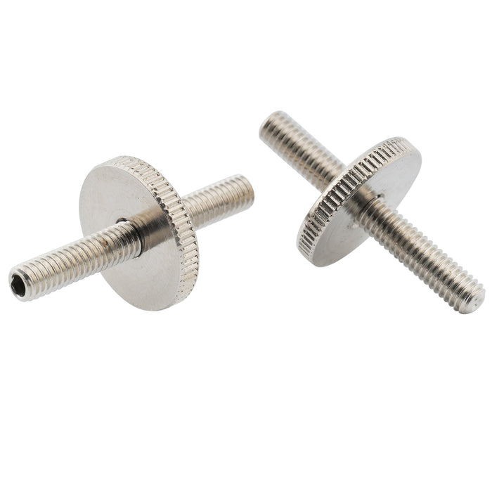 Musiclily Pro ミリ規格 ABR-1 Tune-o-Maticチューンオーマチックブリッジ取り付け用ポストとサムホイールセット Epiphone LPエレキギター用 ブラック(2個セット)