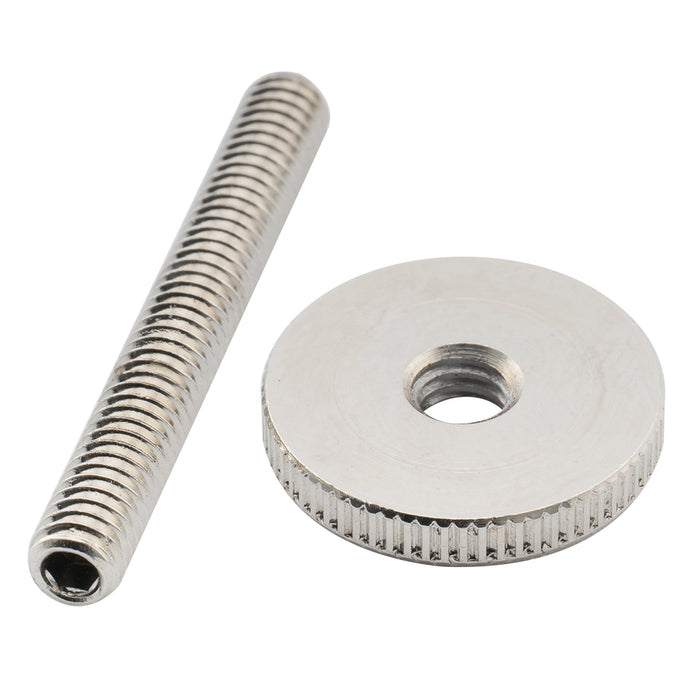 Musiclily Pro ミリ規格 ABR-1 Tune-o-Maticチューンオーマチックブリッジ取り付け用ポストとサムホイールセット Epiphone LPエレキギター用 ブラック(2個セット)