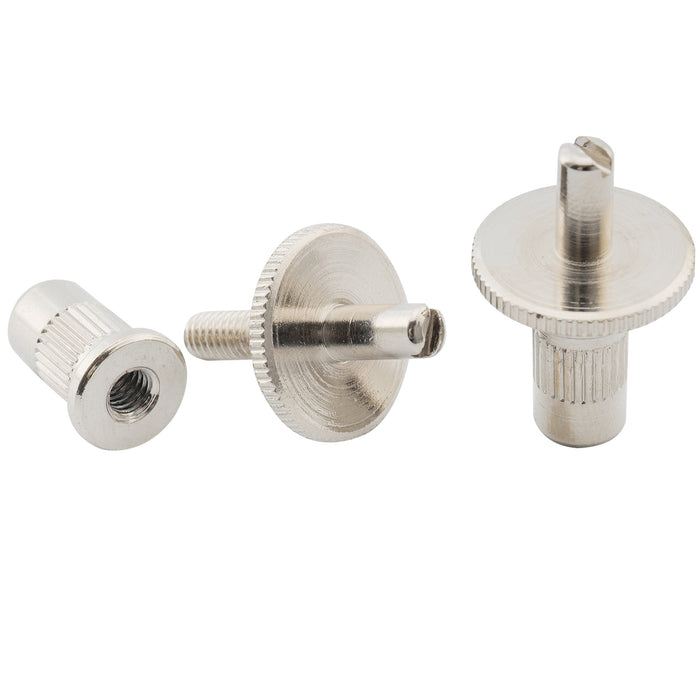 Musiclily Pro ミリ規格 NashvilleナッシュビルTune-o-maticブリッジ取り付け用M4スタッドとブッシング Epiphone LPエレキギター用 ブラック(2個セット)