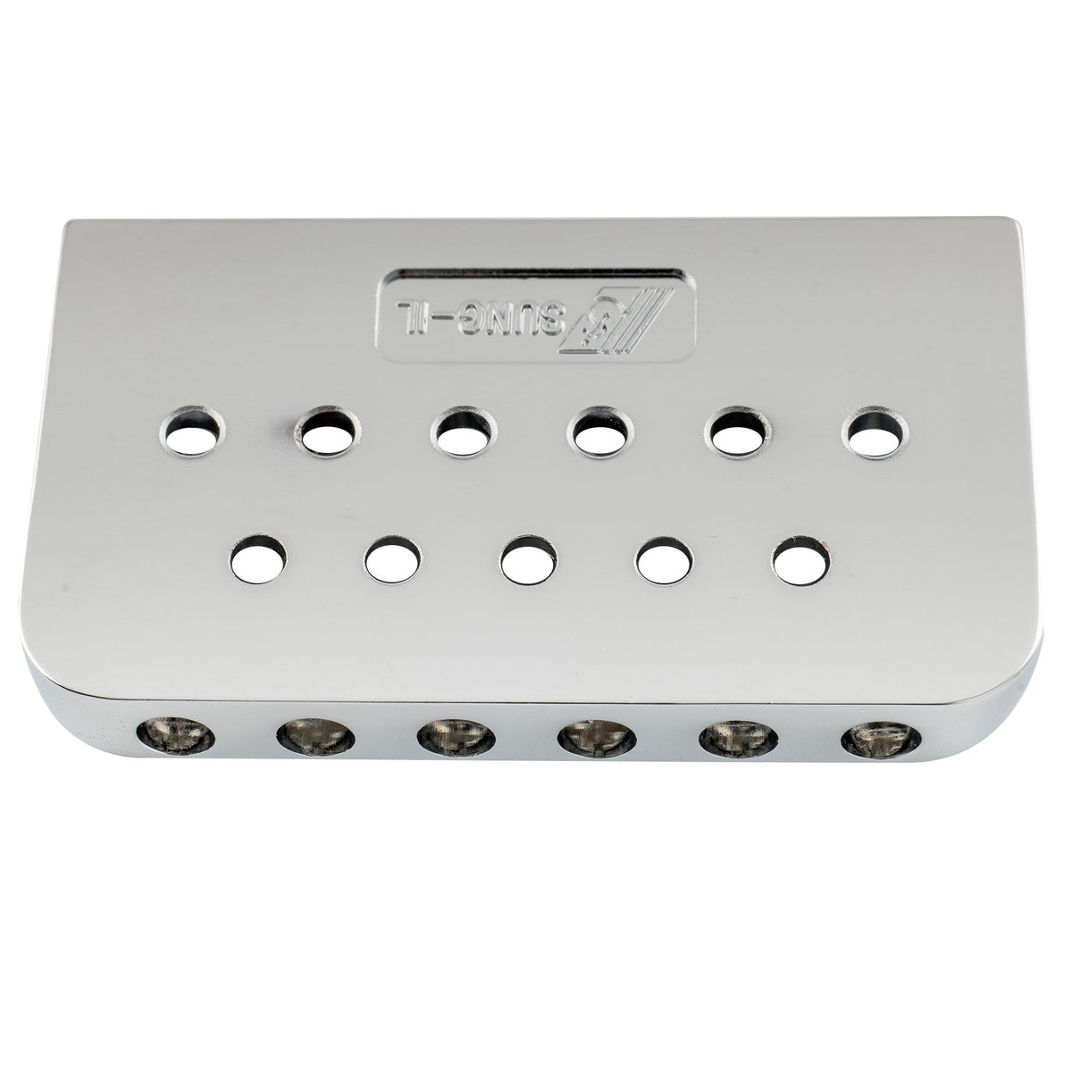 musiclily pro 52 5mm2 1 16 inch string spacing modern style saddle hardtail fixed bridge non tremolo bridge for strat tele style electric guitar mx2625p, chrome