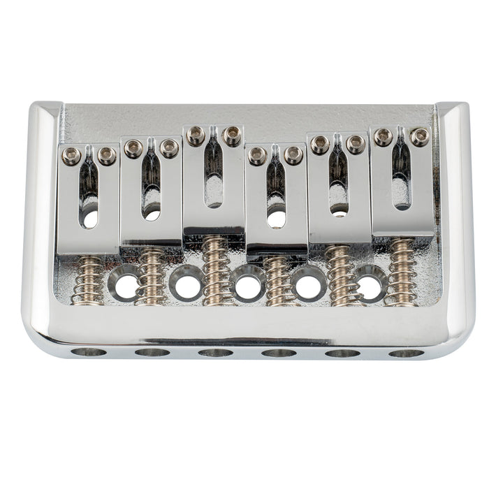 musiclily pro 52 5mm2 1 16 inch string spacing modern style saddle hardtail fixed bridge non tremolo bridge for strat tele style electric guitar mx2625p, gold