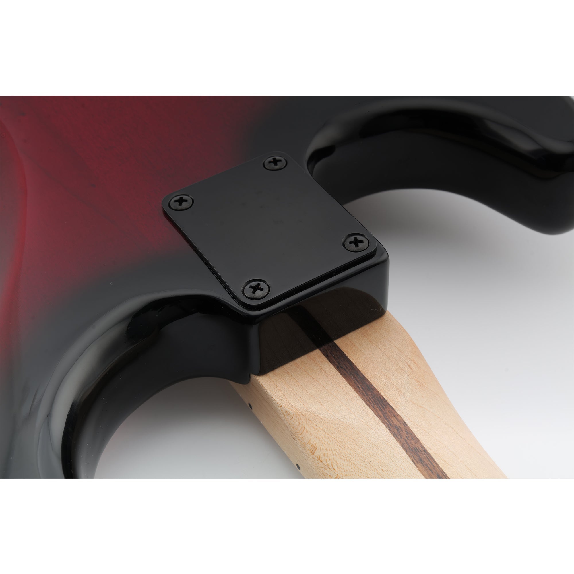 Musiclily Pro Heavy Duty Steel Rectangle Neck Plate 4-hole Neck Joint Board for Guitar Bass