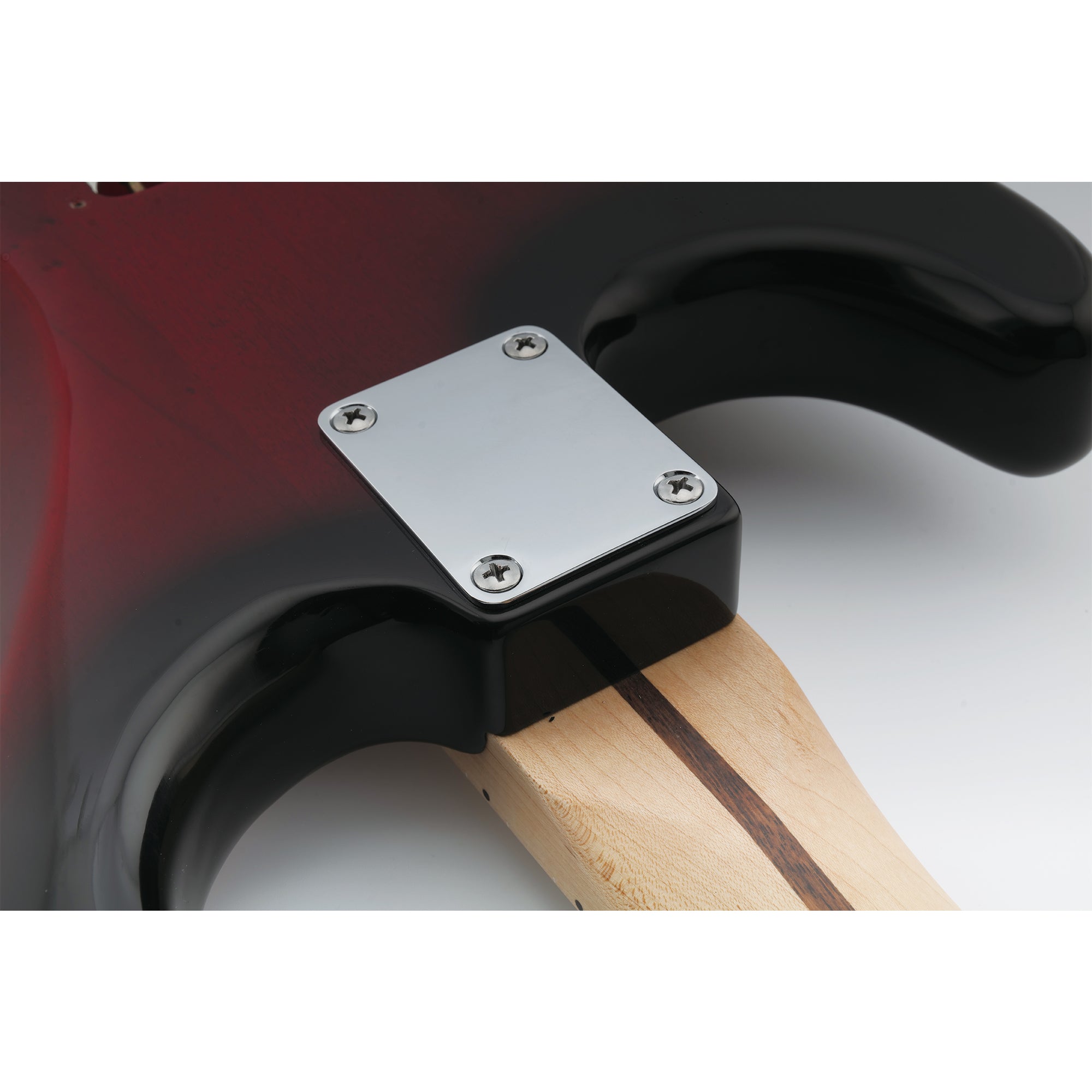 Musiclily Pro Heavy Duty Steel Rectangle Neck Plate 4-hole Neck Joint Board for Guitar Bass