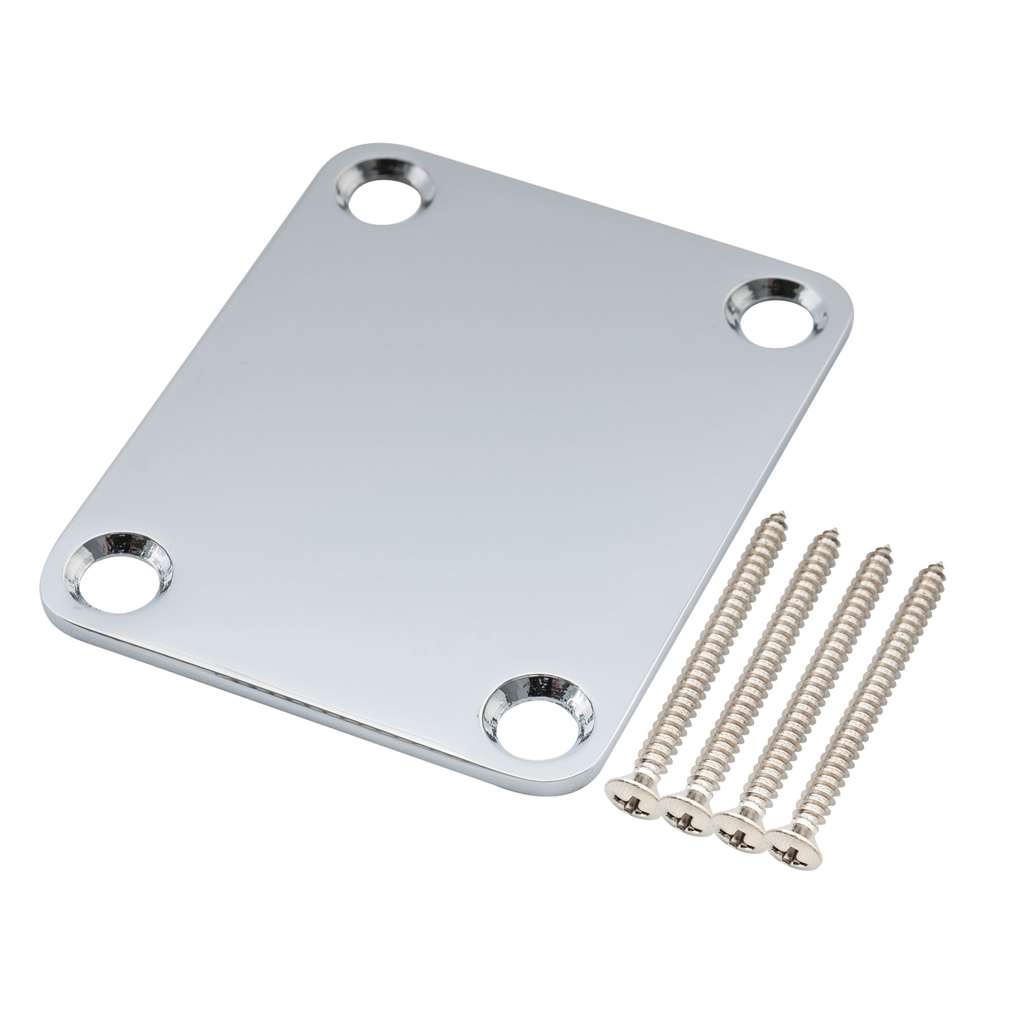 Musiclily Pro Heavy Duty Steel Rectangle Neck Plate 4-hole Neck Joint Board for Guitar Bass