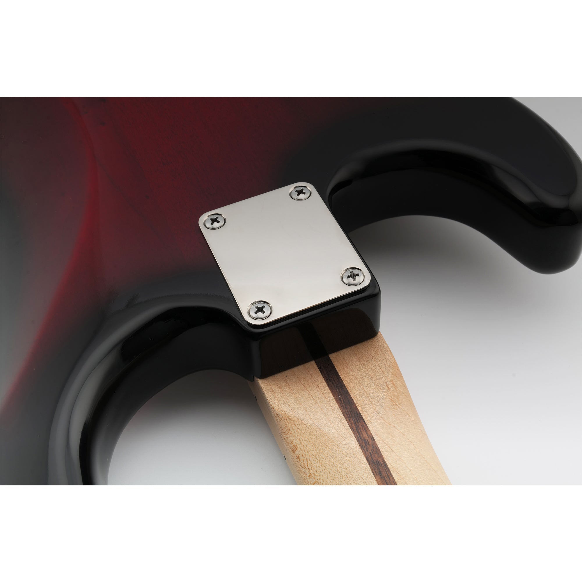 Musiclily Pro Heavy Duty Steel Rectangle Neck Plate 4-hole Neck Joint Board for Guitar Bass