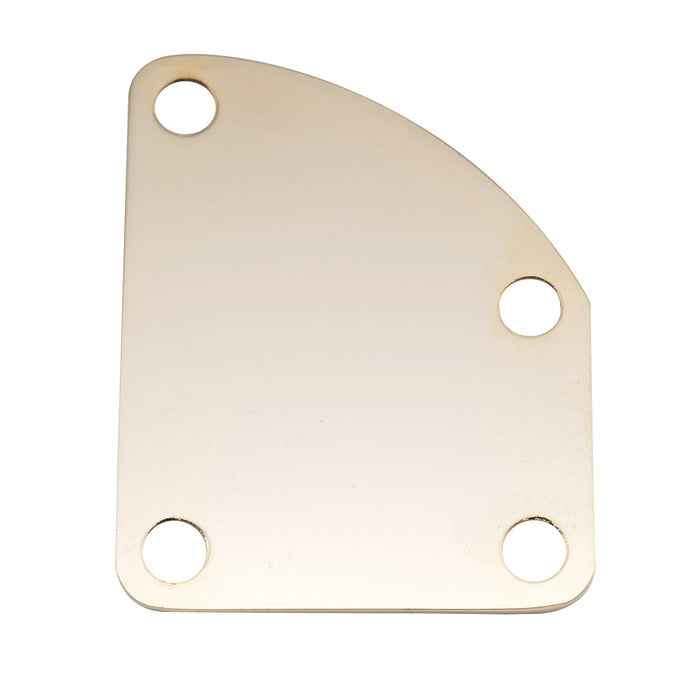 ミュージックリリー プロ ヘビーデューティ スチール カーブドカットアウェイ セミラウンドネック プレート 4ホールネックジョイントボード ギター・ベース用