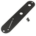 musiclily pro 32mm steel control plate with narrow pots hole spacing and angled switch slot for tele style electric guitar mx2635p, black