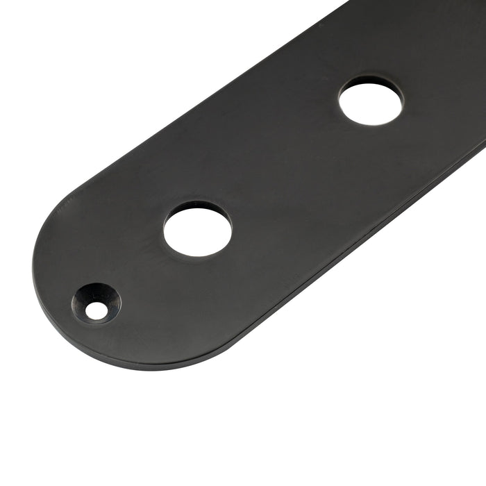 detail of musiclily pro steel 3 hole bass control plate for vintage pb tele bass style electric bass mx2639p