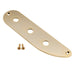musiclily pro steel 3 hole bass control plate for vintage pb tele bass style electric bass mx2639p, gold