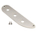 musiclily pro steel 3 hole bass control plate for vintage pb tele bass style electric bass mx2639p, nickel