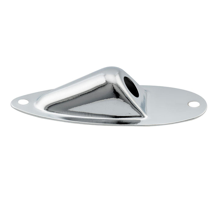 Plaque jack Musiclily Pro en acier, forme bateau, trou de 10 mm, pour guitare électrique de style Stratocaster