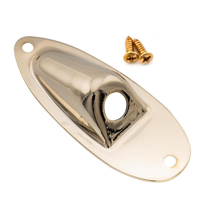 Plaque jack Musiclily Pro en acier, forme bateau, trou de 10 mm, pour guitare électrique de style Stratocaster