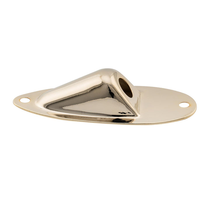 Plaque jack Musiclily Pro en acier, forme bateau, trou de 10 mm, pour guitare électrique de style Stratocaster