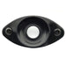 detail of musiclily pro steel curved recessed oval football shape guitar jack plate for electric guitar bass mx2641p