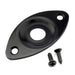 musiclily pro steel curved recessed oval football shape guitar jack plate for electric guitar bass mx2641p
