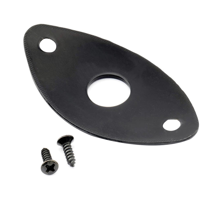 Plaque jack ovale incurvée en acier Musiclily Pro pour guitare basse électrique