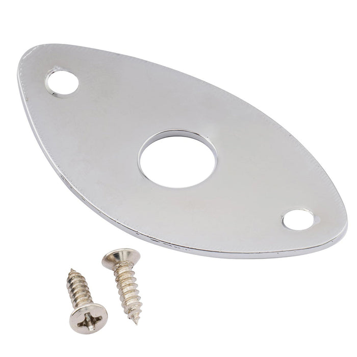 Plaque jack ovale incurvée en acier Musiclily Pro pour guitare basse électrique