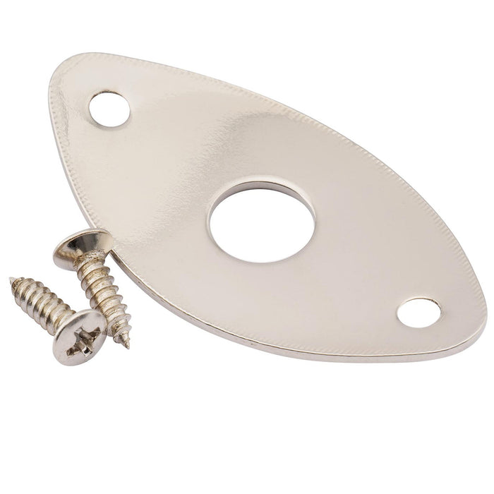 Plaque jack ovale incurvée en acier Musiclily Pro pour guitare basse électrique