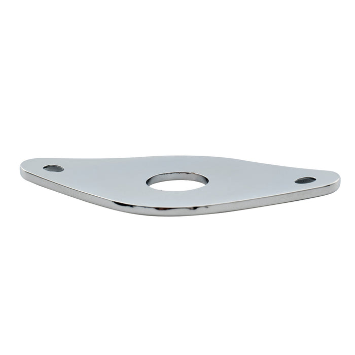 ミュージックリリー プロ スチール カーブド ダイヤモンド ジャックソケットプレート 9.6mm ホール 電気ギターベース用 