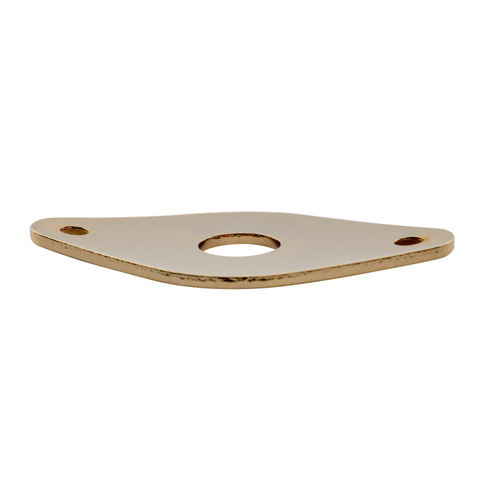 ミュージックリリー プロ スチール カーブド ダイヤモンド ジャックソケットプレート 9.6mm ホール 電気ギターベース用 