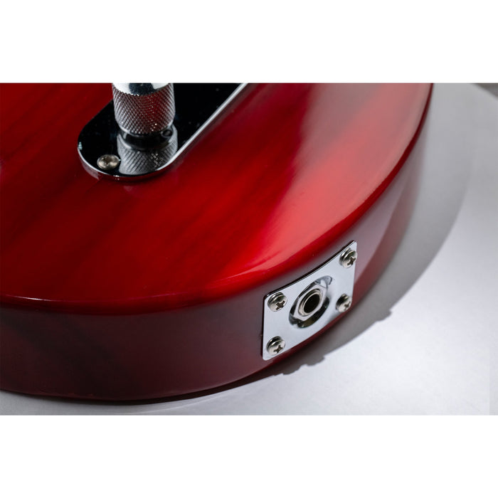 Musiclily Pro スチール曲線埋め込み長方形ジャックソケットプレート 10mm ホール エレクトリックギターベース用 