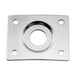 musiclily pro steel curved recessed rectangle jack socket plate 10mm hole for electric guitar bass mx2644p, chrome