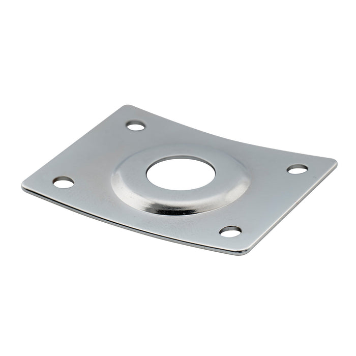 Musiclily Pro スチール曲線埋め込み長方形ジャックソケットプレート 10mm ホール エレクトリックギターベース用 