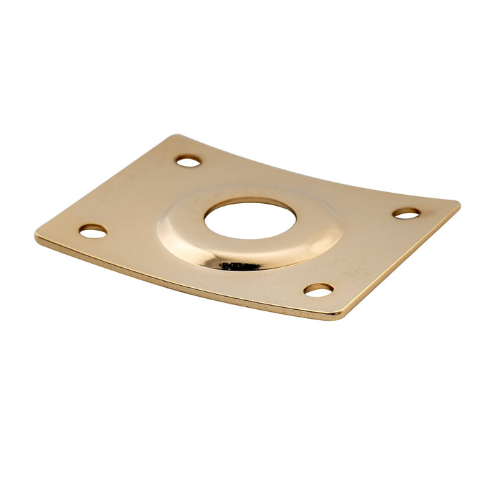 Musiclily Pro スチール曲線埋め込み長方形ジャックソケットプレート 10mm ホール エレクトリックギターベース用 