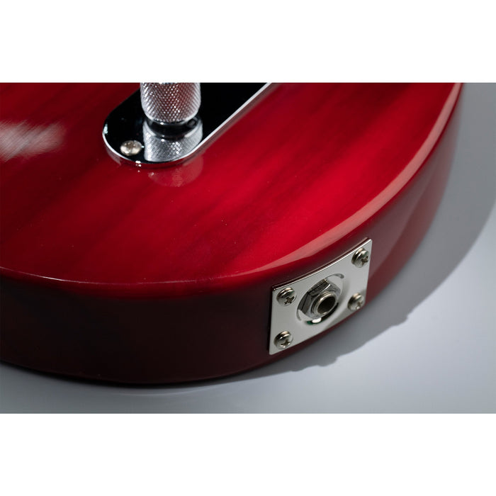 Musiclily Pro スチール曲線埋め込み長方形ジャックソケットプレート 10mm ホール エレクトリックギターベース用 