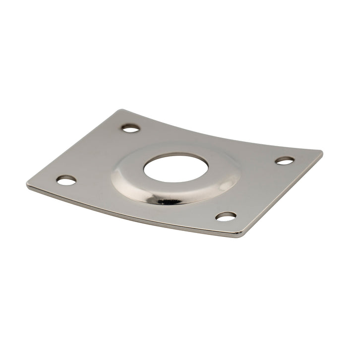 Musiclily Pro スチール曲線埋め込み長方形ジャックソケットプレート 10mm ホール エレクトリックギターベース用 