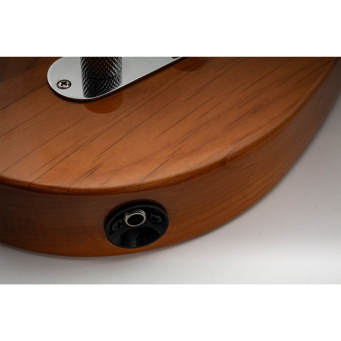 Musiclily Pro Metric M9 スチール モダンスタイル ジャックプレート トランスペアレント ブラック 電気ギター用 