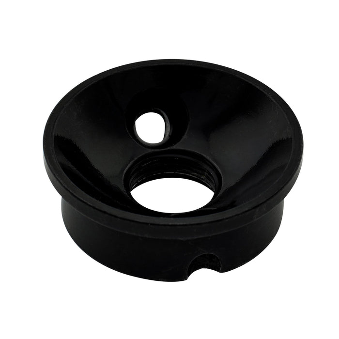 Musiclily Pro Metric M9 スチール モダンスタイル ジャックプレート トランスペアレント ブラック 電気ギター用 