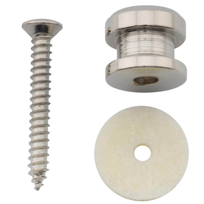 Musiclily Pro 12mm Pinetti per Cinturino in Acciaio per Chitarra Acustica/Elettrica, Set di 2 