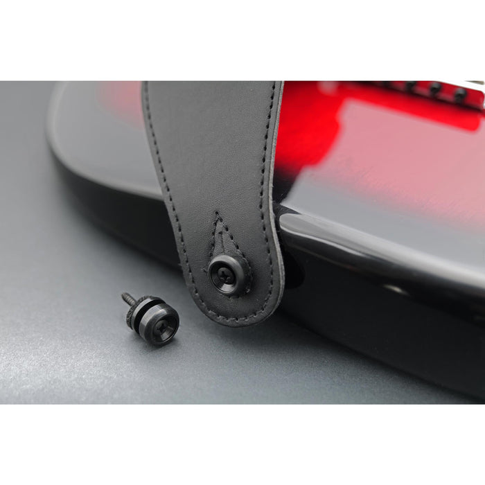 Usage show of musiclily pro 14mm steel d type strap button end pins for acoustic electric guitar mx2701 2p