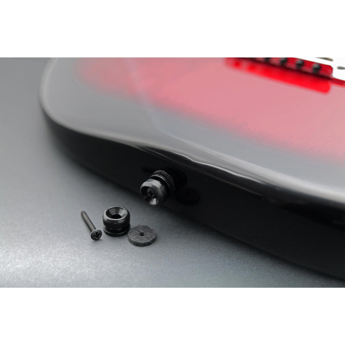 Application of musiclily pro 14mm steel d type strap button end pins for acoustic electric guitar mx2701 2p