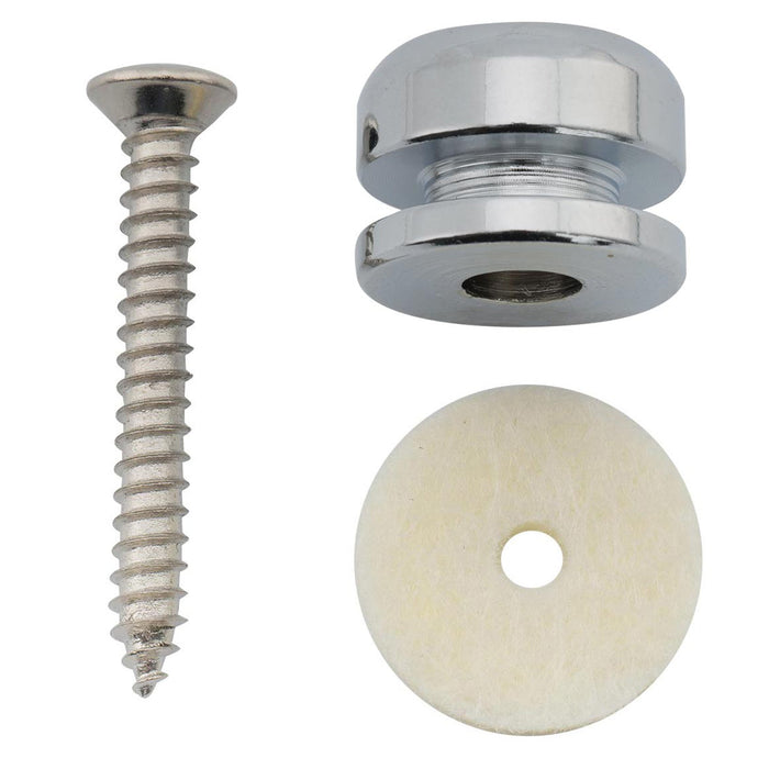 Musiclily Pro 14mm スチール D型ストラップボタンエンドピン アコースティックエレキギター用 2個セット 