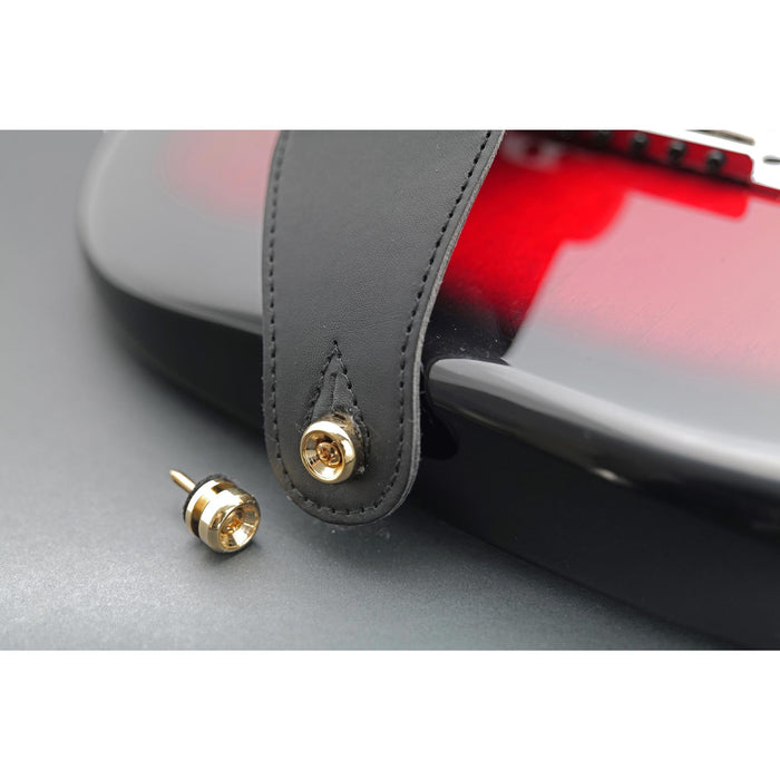 Musiclily Pro 14mm スチール D型ストラップボタンエンドピン アコースティックエレキギター用 2個セット 