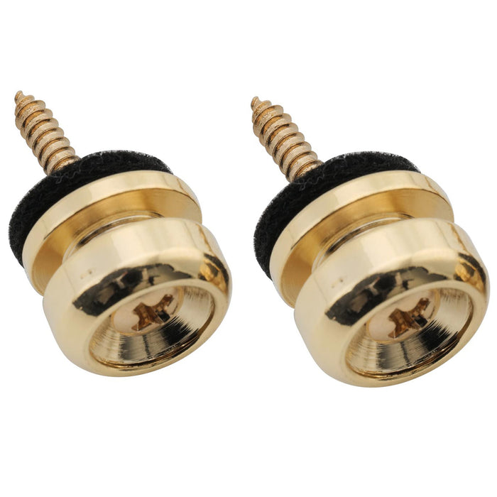 musiclily pro 14mm steel d type strap button end pins for acoustic electric guitar mx2701 2p, gold