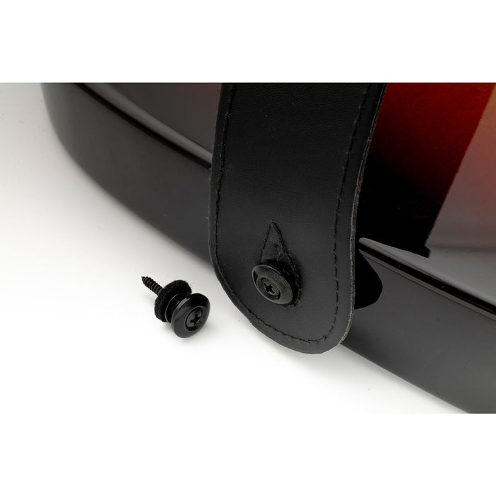 Musiclily Pro 14mm スチール G型ストラップボタンエンドピン アコースティックエレキギターベース用 2個セット 