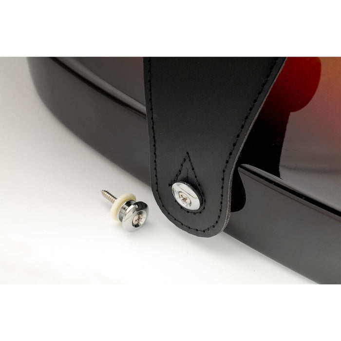 Musiclily Pro 14mm スチール G型ストラップボタンエンドピン アコースティックエレキギターベース用 2個セット 