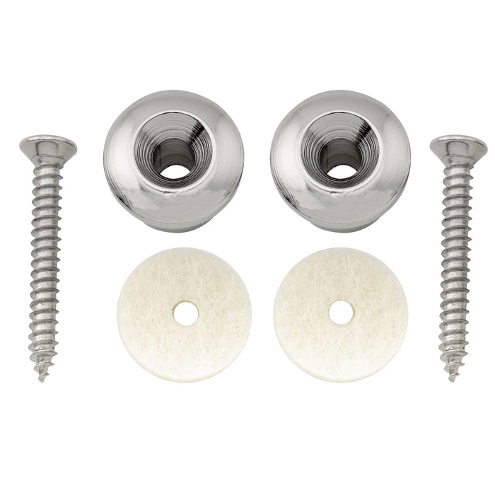 Musiclily Pro 14mm スチール G型ストラップボタンエンドピン アコースティックエレキギターベース用 2個セット 