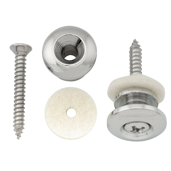 Musiclily Pro 14mm スチール G型ストラップボタンエンドピン アコースティックエレキギターベース用 2個セット 