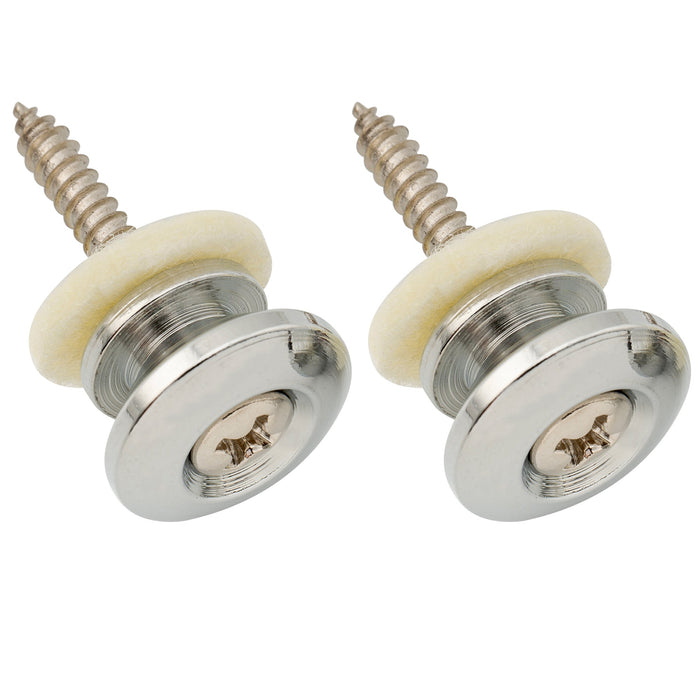 musiclily pro 14mm steel g type strap button end pins for acoustic electric guitar bass mx2702 2p, chrome