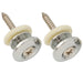 musiclily pro 14mm steel g type strap button end pins for acoustic electric guitar bass mx2702 2p, chrome