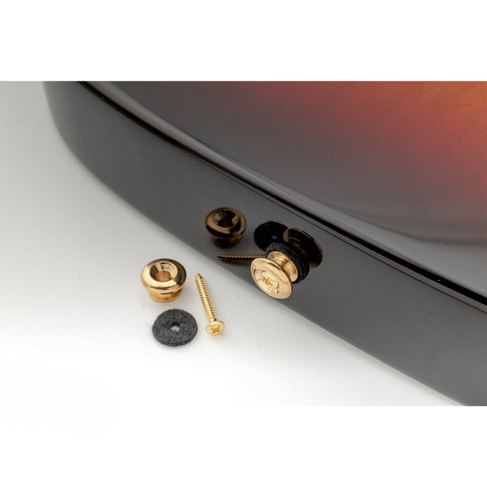 Application of musiclily pro 14mm steel g type strap button end pins for acoustic electric guitar bass mx2702 2p