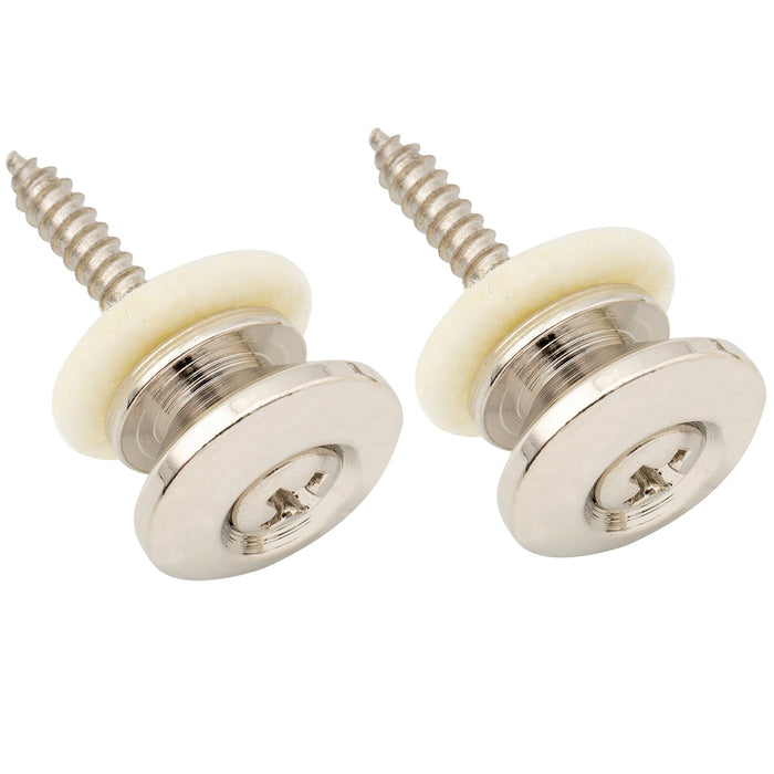 musiclily pro 14mm steel g type strap button end pins for acoustic electric guitar bass mx2702 2p, nickel