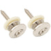 musiclily pro 14mm steel g type strap button end pins for acoustic electric guitar bass mx2702 2p, nickel
