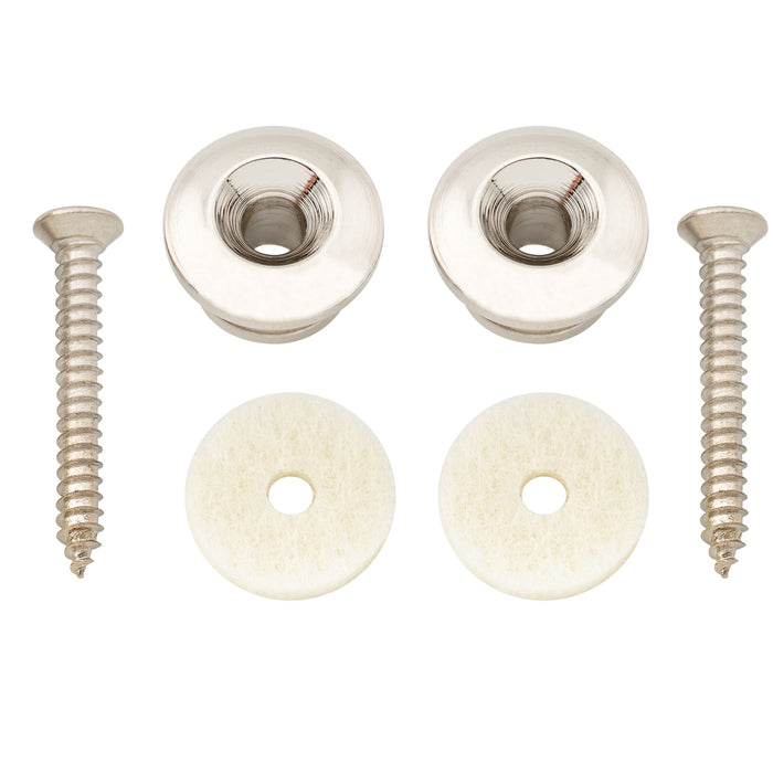 Musiclily Pro 14mm スチール G型ストラップボタンエンドピン アコースティックエレキギターベース用 2個セット 